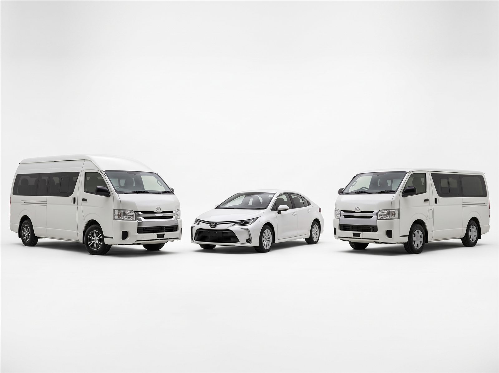 Moana Travels fleet: private car, van and coach options
